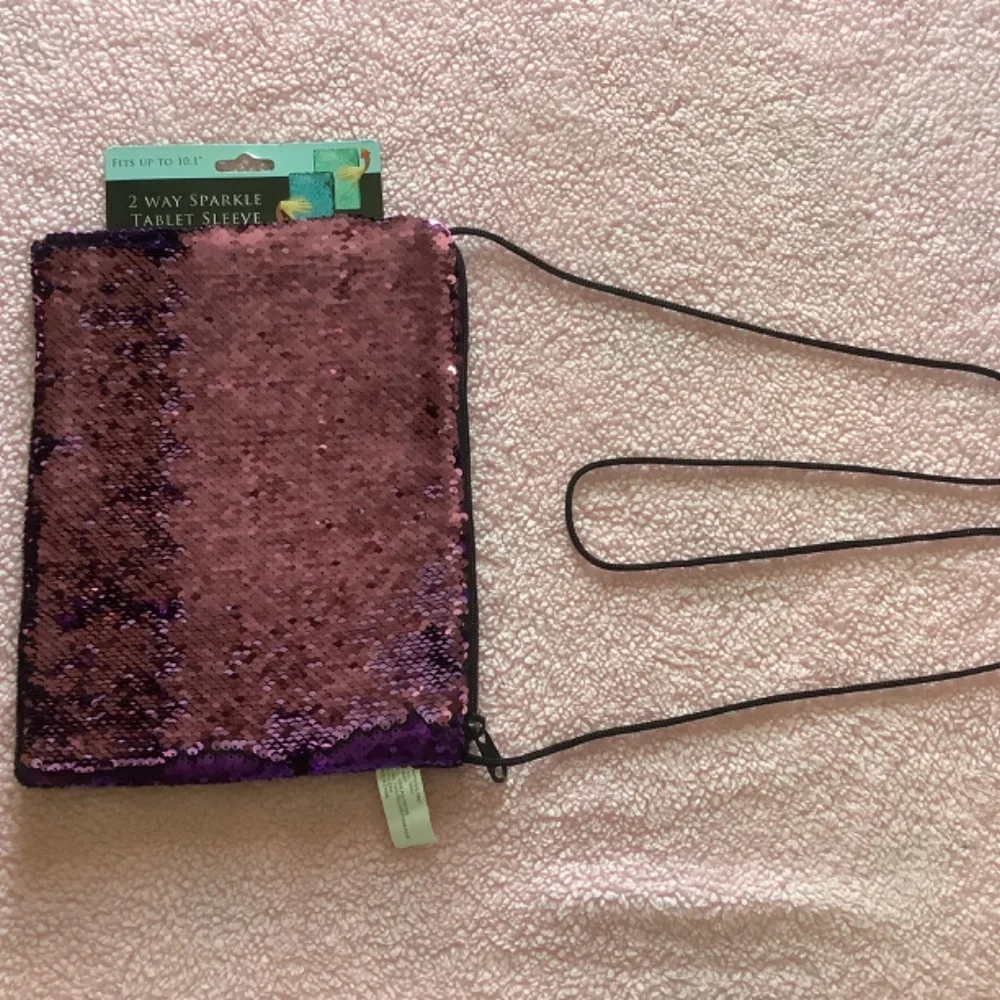💜 Two way sparkle TABLET sequin sleeve PINK/PURPLE 10.1 inch BRAND NEW👛